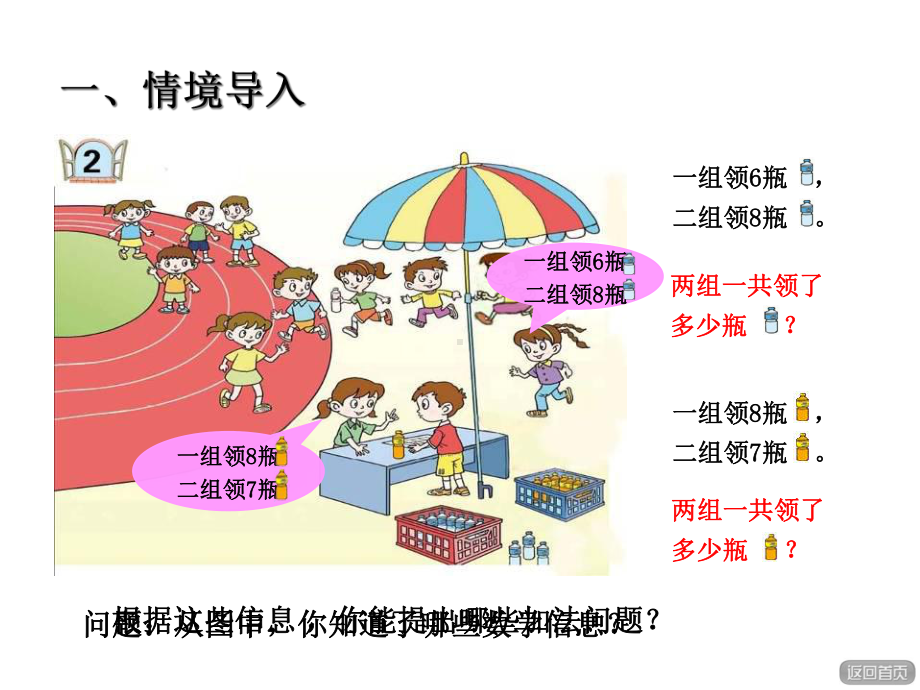 (赛课课件)青岛版一年级数学上册第七单元信息窗2《8加几》.ppt_第2页