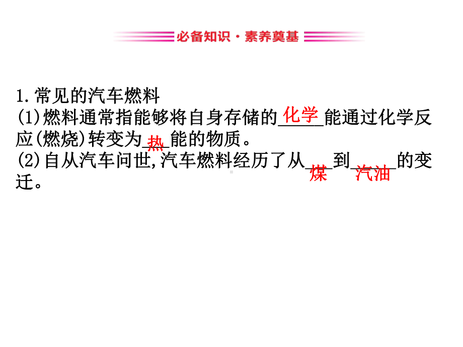 (新教材)（鲁科版高中化学）20版必修二微项目-2(研究车用燃料及安全气囊-利用化学反应解决实际问题).pptx_第2页