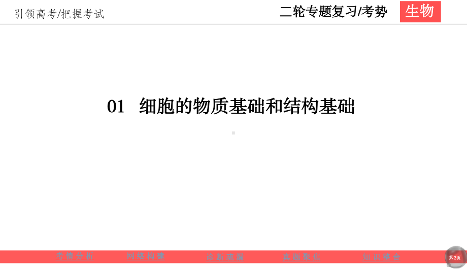 2020版高考生物二轮新考势课件：11细胞的分子组成.ppt_第2页