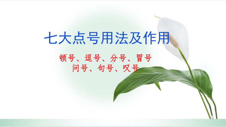 2023年中考语文一轮复习：正确使用标点符号之七大点号用法及作用+++课件（共49张ppt）.pptx_第1页