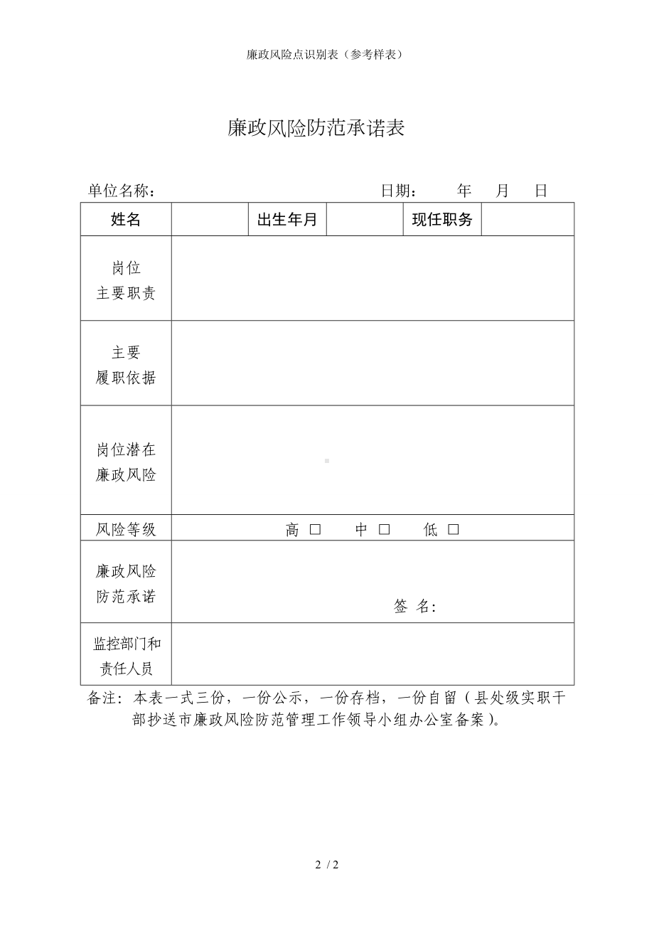 廉政风险点识别表（参考样表）参考模板范本.doc_第2页