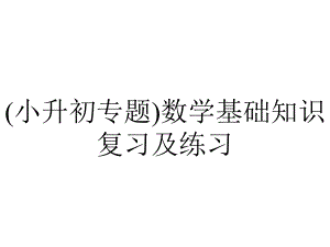 (小升初专题)数学基础知识复习及练习.pptx