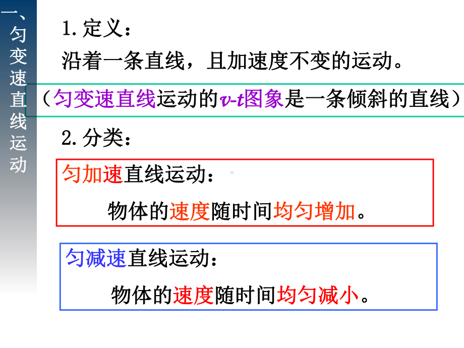 2.2匀变速直线运动速度与时间的关系ppt.ppt_第3页