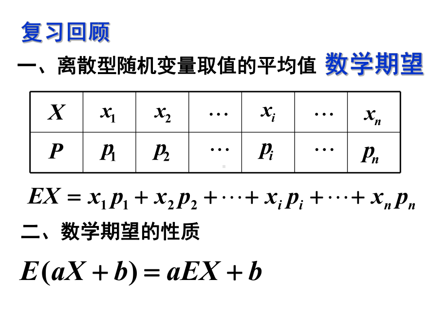 231离散型随机变量的均值(第二课时)课件(人教A版选修23).ppt_第2页