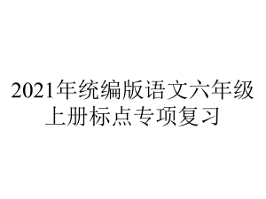 2021年统编版语文六年级上册标点专项复习.pptx