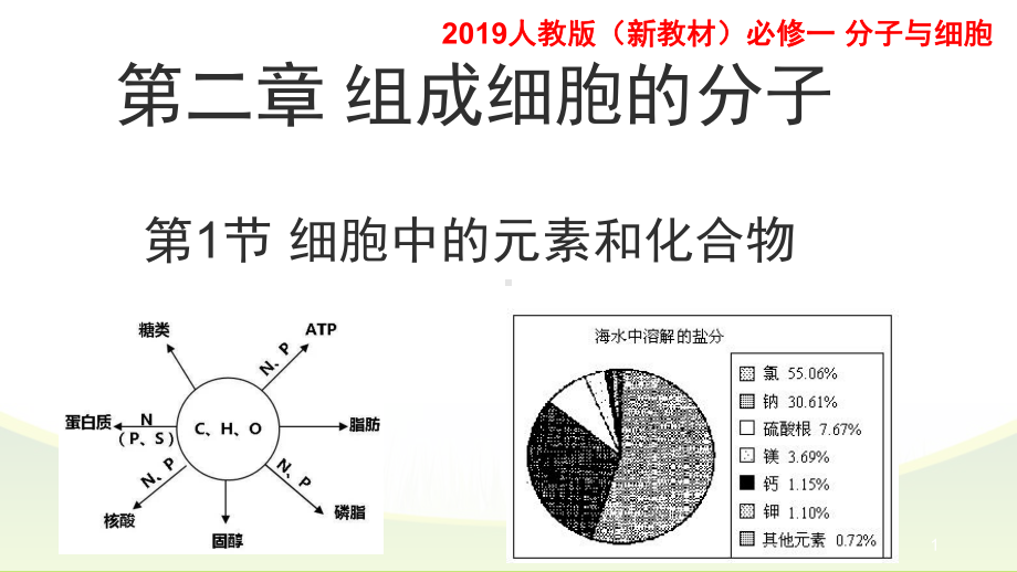 21细胞中的元素和化合物课件（新教材）人教版高中生物必修一(共40张).pptx_第1页