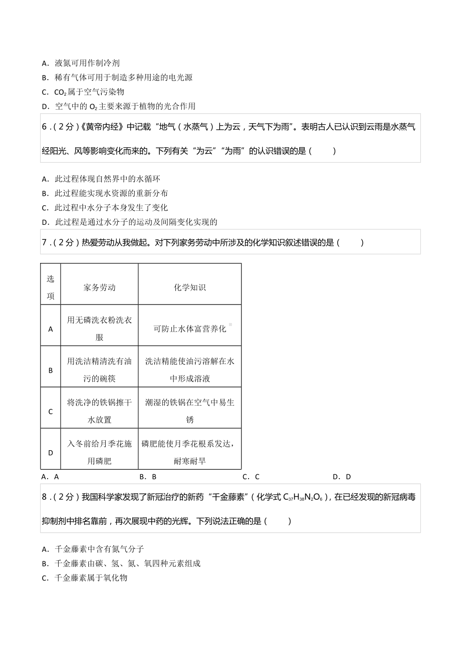 2022年山东省烟台市中考化学试卷.docx_第2页