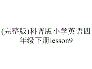 (完整版)科普版小学英语四年级下册lesson9.ppt-(课件无音视频)