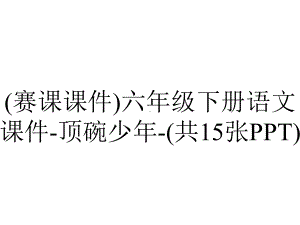 (赛课课件)六年级下册语文课件-顶碗少年-(共15张PPT).ppt