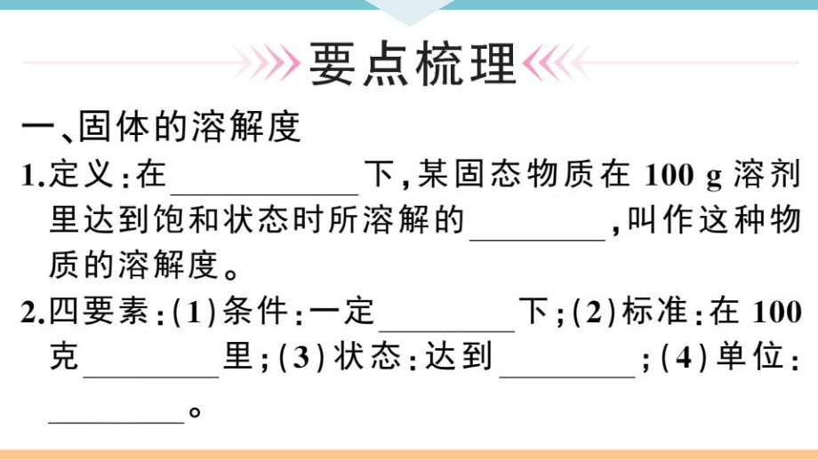 初三人教版九年级化学下册安徽习题讲评课件同步练习2第九单元溶液4课题2溶解度第2课时.pptx_第2页