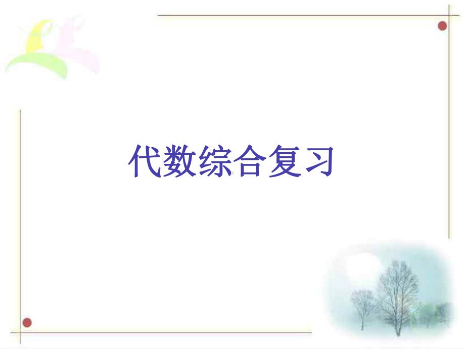 2020年青岛市九年级中考数学一轮复习代数综合复习课件(共15张).ppt_第1页