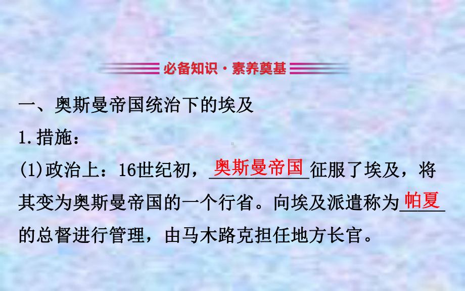 2020版高中历史人教选修一课件：6118世纪末19世纪初的埃及.ppt_第3页