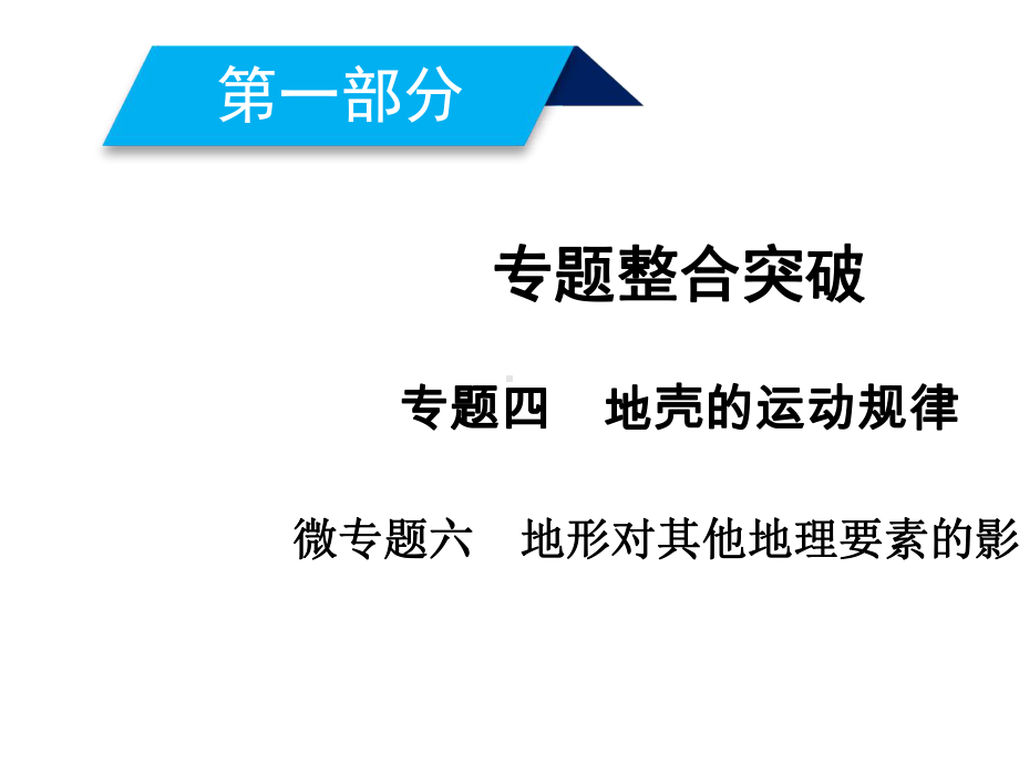 2020年高考地理第二轮冲刺复习微专题6地形对其他地理要素的影响.ppt_第2页