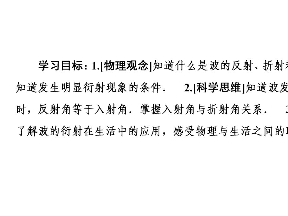 2020-2021学年物理新教材人教版选择性必修第一册课件：第3章-3-波的反射、折射和衍射.ppt_第2页