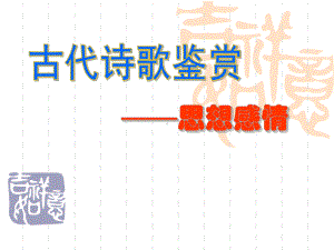 2020高考语文诗歌专题思想感情复习课件(共28张).pptx