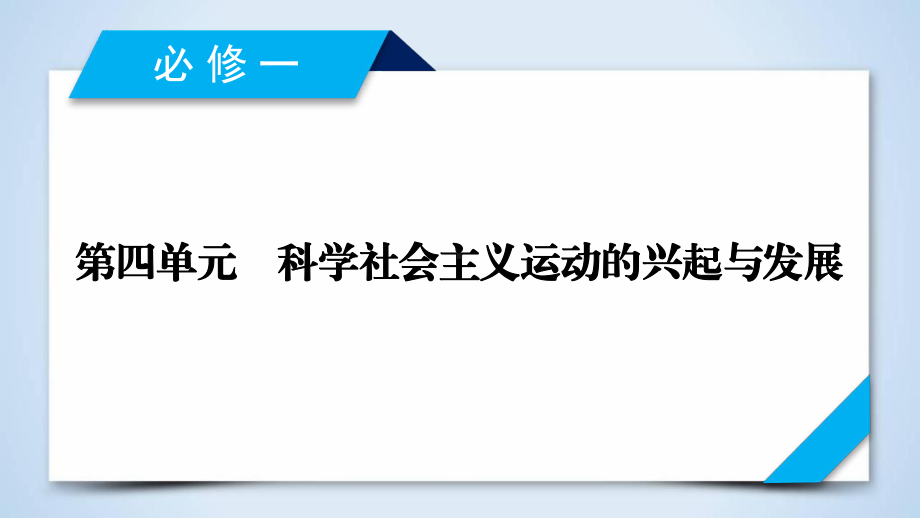 2020版高三历史一轮总复习课件：第四单元第16讲从科学社会主义理论.ppt_第1页