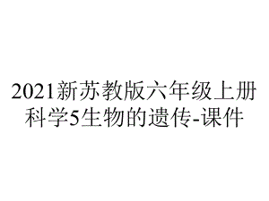 2021新苏教版六年级上册科学5生物的遗传-课件.pptx