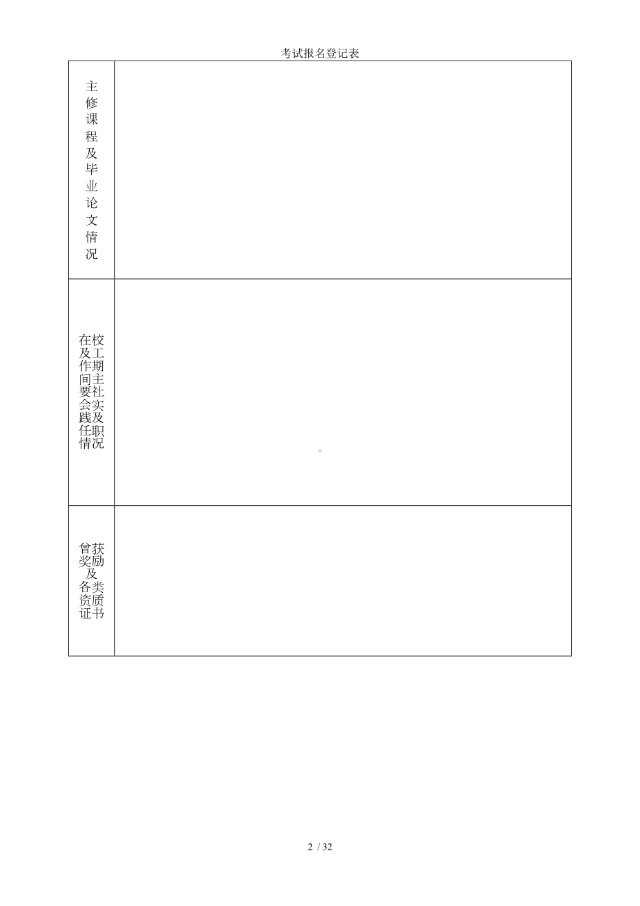 考试报名登记表参考模板范本.doc_第2页