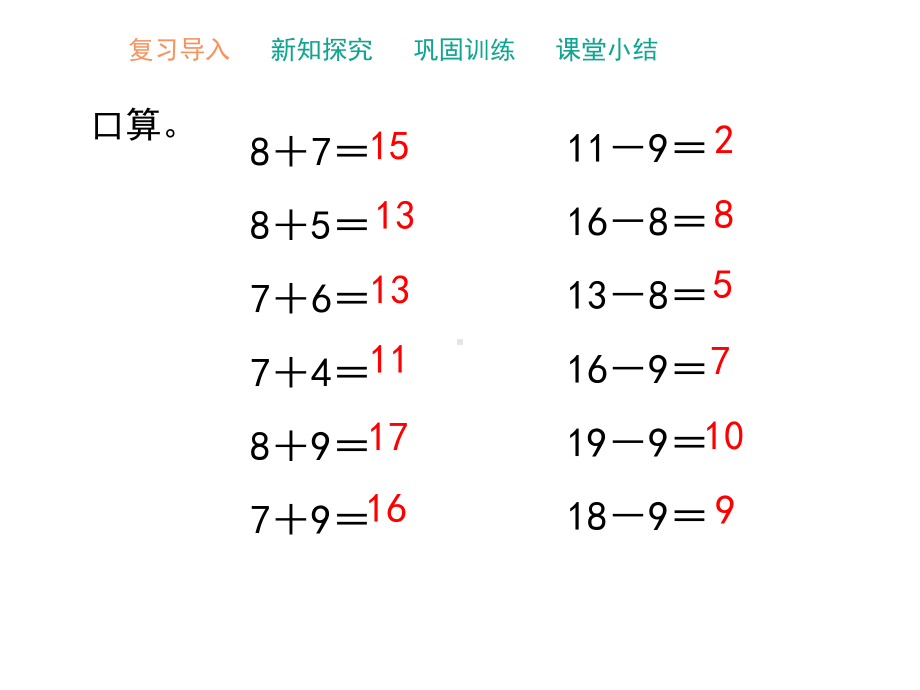 (新人教版)一年级下册数学第二单元《十几减7、6》教学课件2.pptx_第2页