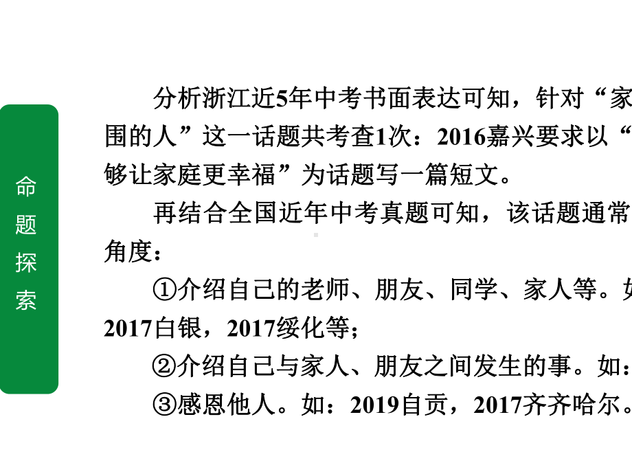 2020年浙江英语中考作文专题讲解之话题2-家庭、朋友与周围的人.ppt_第2页