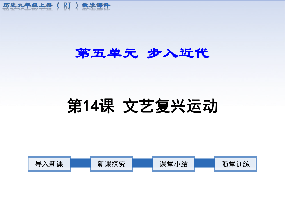 2021年人教部编版九年级历史上册第14课文艺复兴运动精美公开课课件.ppt_第1页