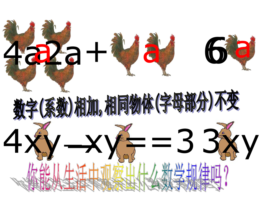 人教版七年级数学上课件32合并同类项解方程(同名1633).pptx_第3页