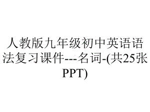 人教版九年级初中英语语法复习课件名词(共25张)-2.ppt