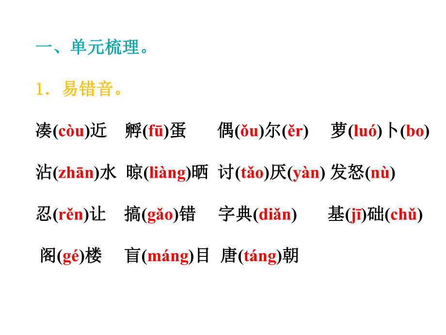 三年级上册语文课件期末小联考知识清单第4单元课件人教部编版.pptx_第3页