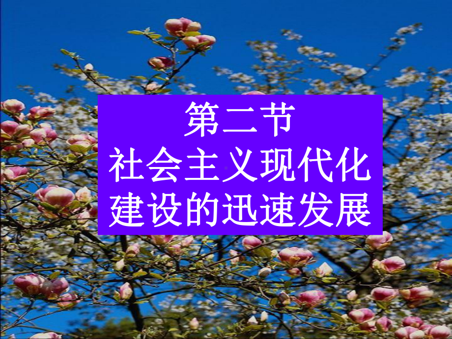 社会主义现代化建设的迅速发展课件.ppt_第1页