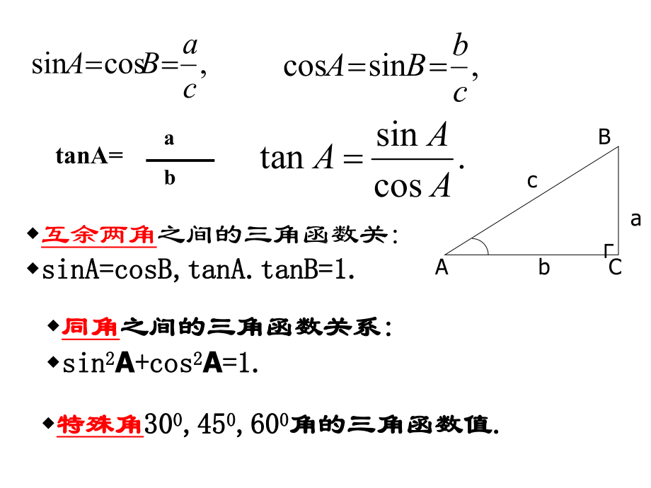 《锐角三角函数的计算》课件(公开课获奖)2022年浙教版(12)-2.ppt_第3页