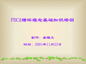 pdca循环理念培训教材课件.ppt