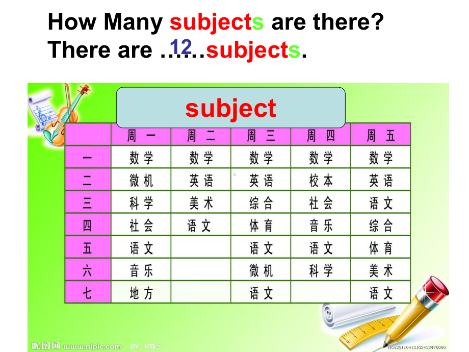 川教版英语课件5上lesson2ihavemusicclassonfriday课件.ppt--（课件中不含音视频）_第3页