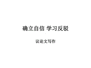 确立自信学习反驳共32张课件.ppt