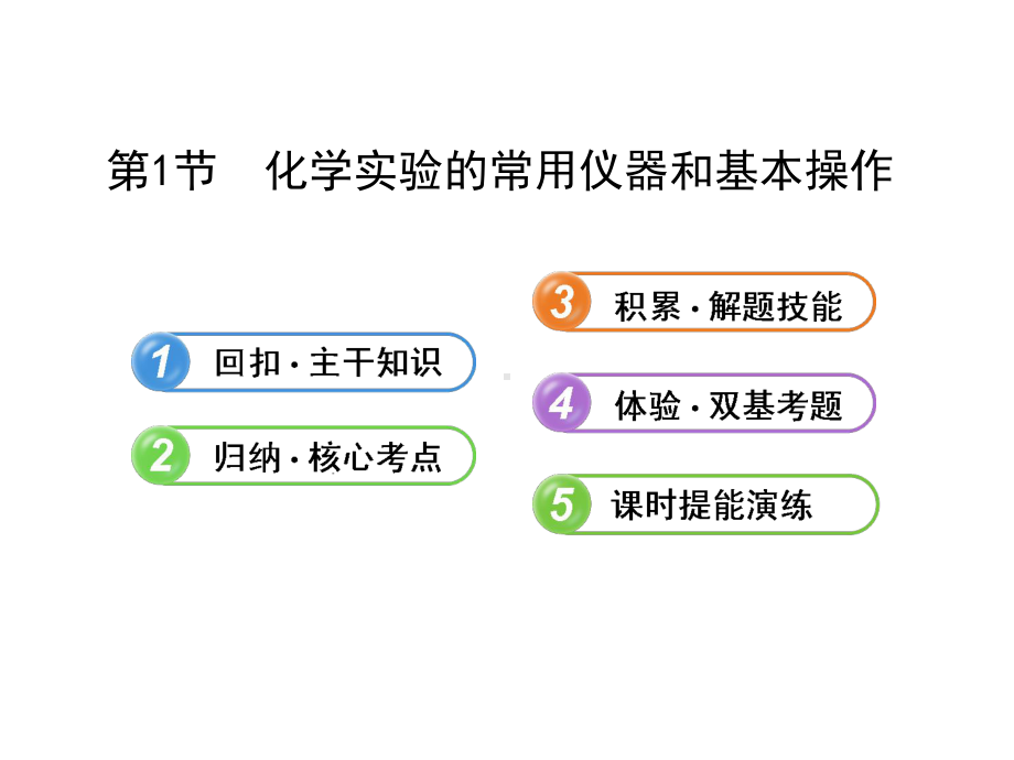 高三化学一轮复习化学实验的常用仪器和基本操作课件.ppt_第1页