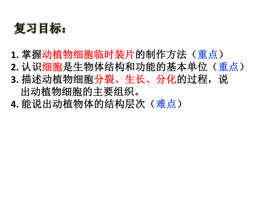 七年级上册第二章-观察生物结构复习课件(22张ppt).ppt_第3页