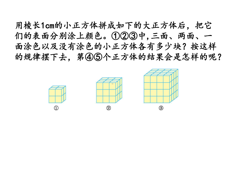 五年级下册数学36探索表面涂色的正方体的有关规律课件-2.pptx_第2页