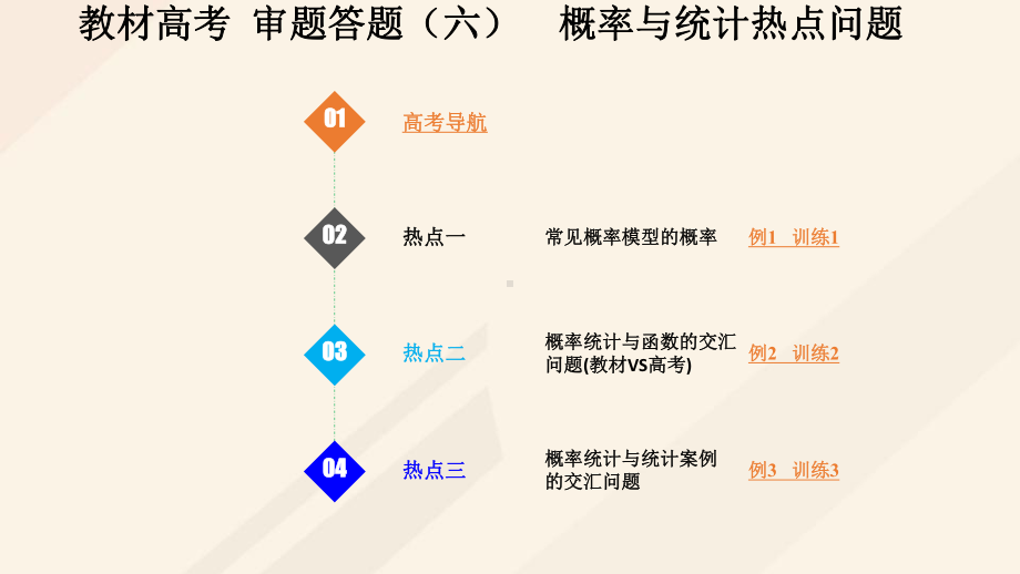 高考数学一轮总复习第十一章概率与统计教材高考审题答题(六)概率与统计热点问题课件.pptx_第1页