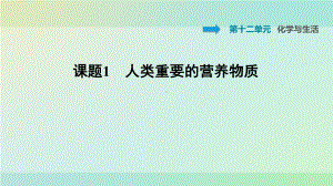 九年级化学下册习题课件121人类重要的营养物质人教版.ppt