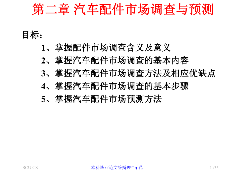 汽车配件市场调查与预测课件.ppt_第1页