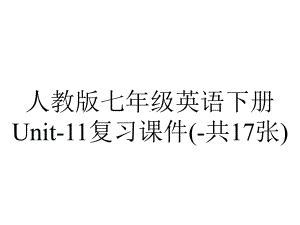 人教版七年级英语下册Unit11复习课件(共17张)-2.pptx