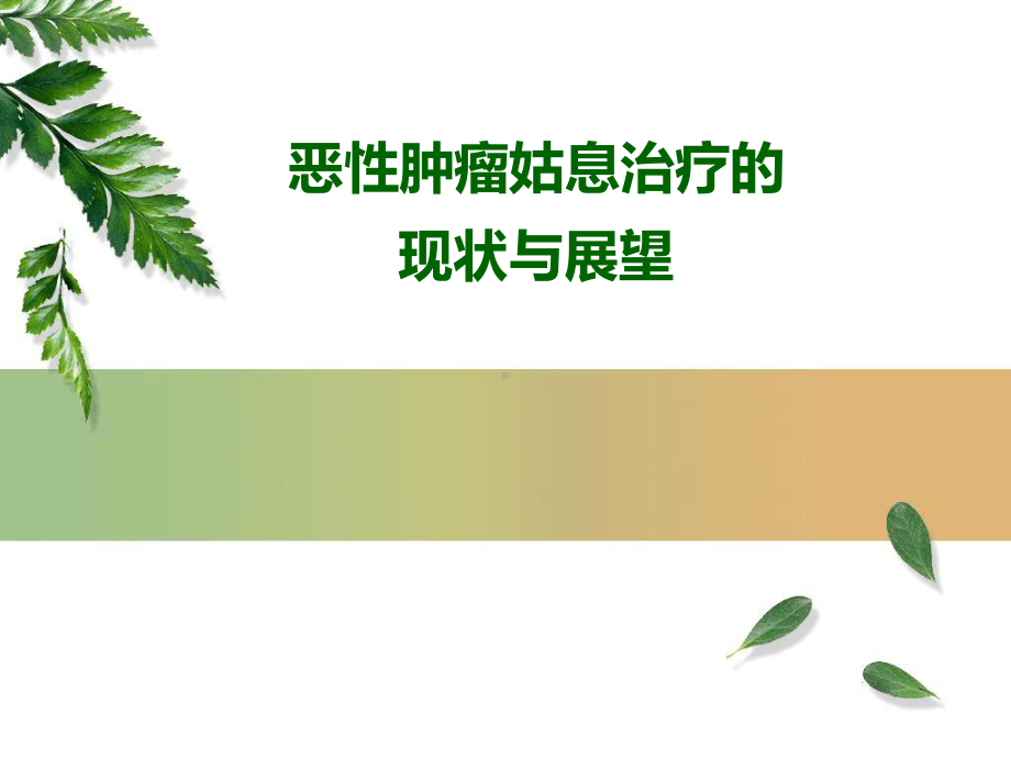 恶性肿瘤的姑息治疗医学课件.ppt_第1页