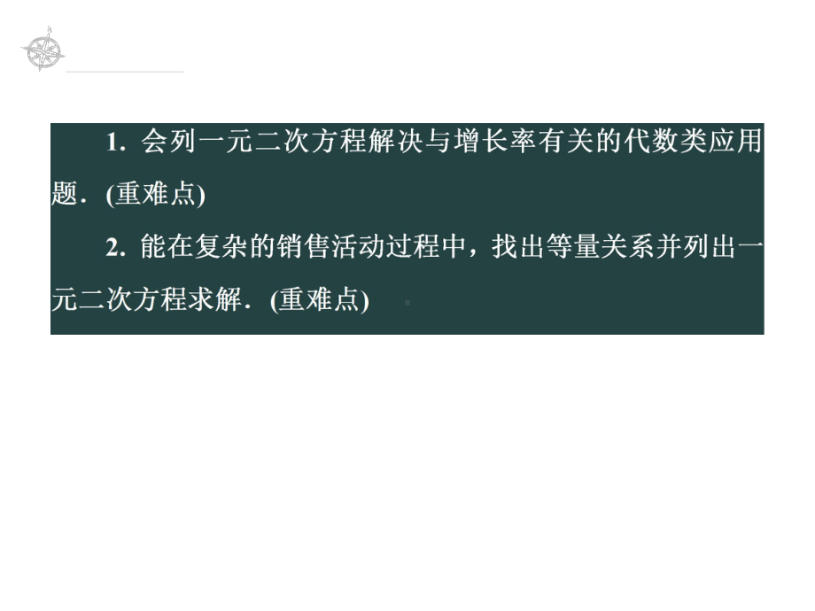 人教版九年级上学期数学课件：增长率问题和销售问题.ppt_第3页