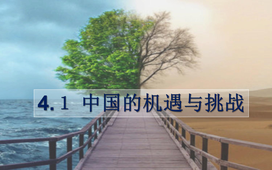 人教部编版九年级道德与法治下册课件：41中国的机遇与挑战1.ppt_第1页