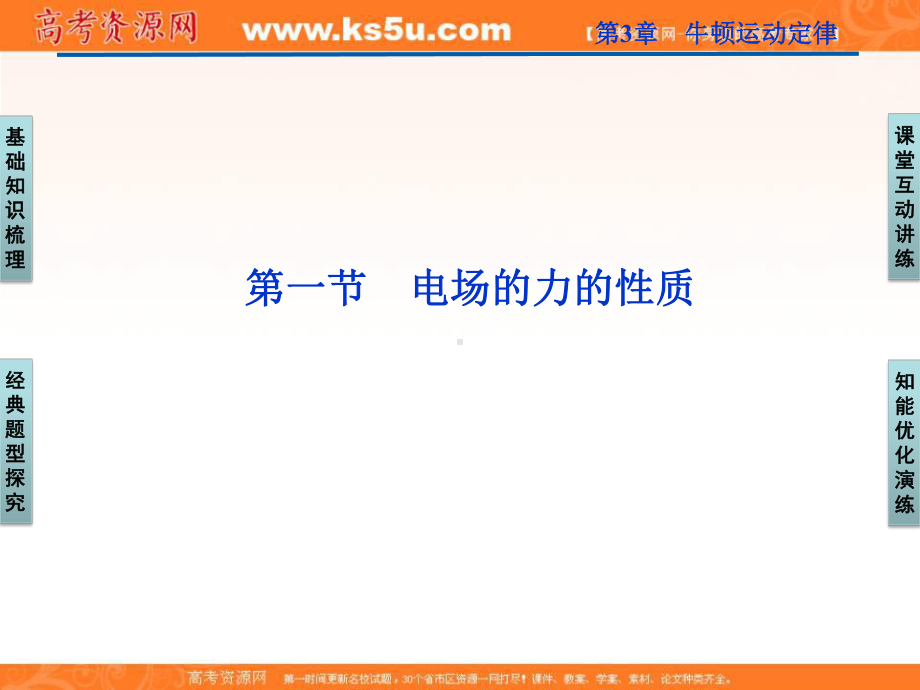 优化方案高三物理一轮复习课件第6章第一节电场的力的性质.ppt_第1页