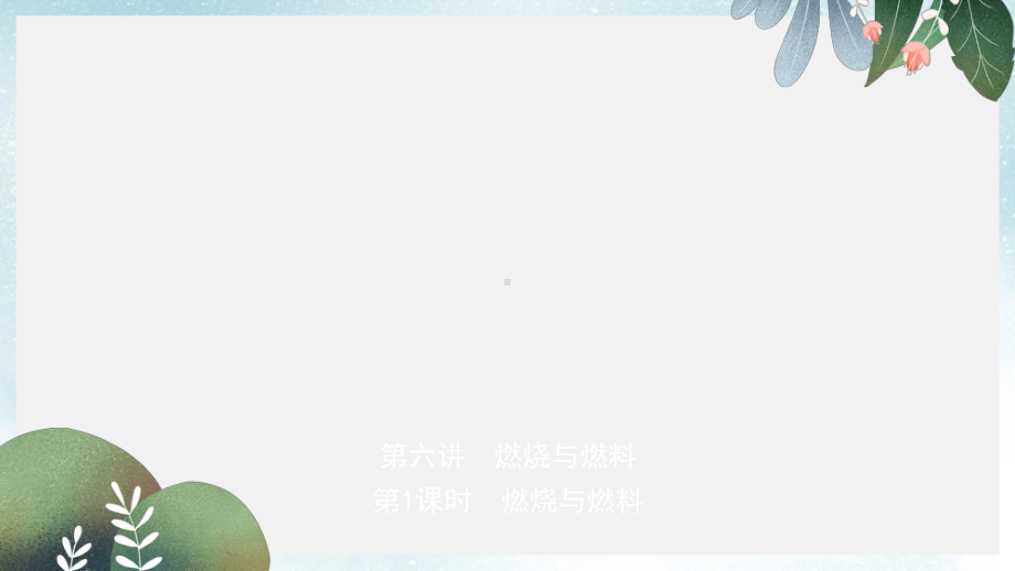 中考化学复习第六讲燃烧与燃料第1课时燃烧与燃料课件(同名251).ppt_第1页