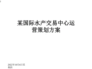 某国际水产交易中心运营策划方案.pptx