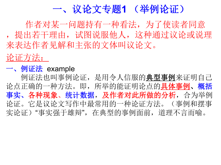 高中英语书面表达之议论文专题1三、议论文专题1例证法一正面举例论证范文2坚持观点还是放弃观点定稿课件.ppt_第1页