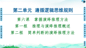 第1框推理与演绎推理概述第2框简单判断的演绎推理方法导学课件高中政治统编版选择性必修3.ppt