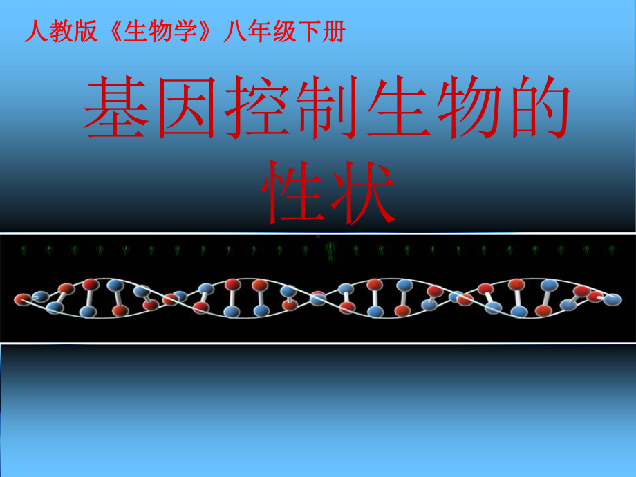 人教版《生物学》八年级下册《基因控制生物性状》教学课件(同名1458).ppt_第1页