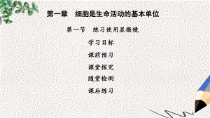 七年级生物上册第二单元第一章第一节练习使用显微镜课件新版新人教版2.ppt